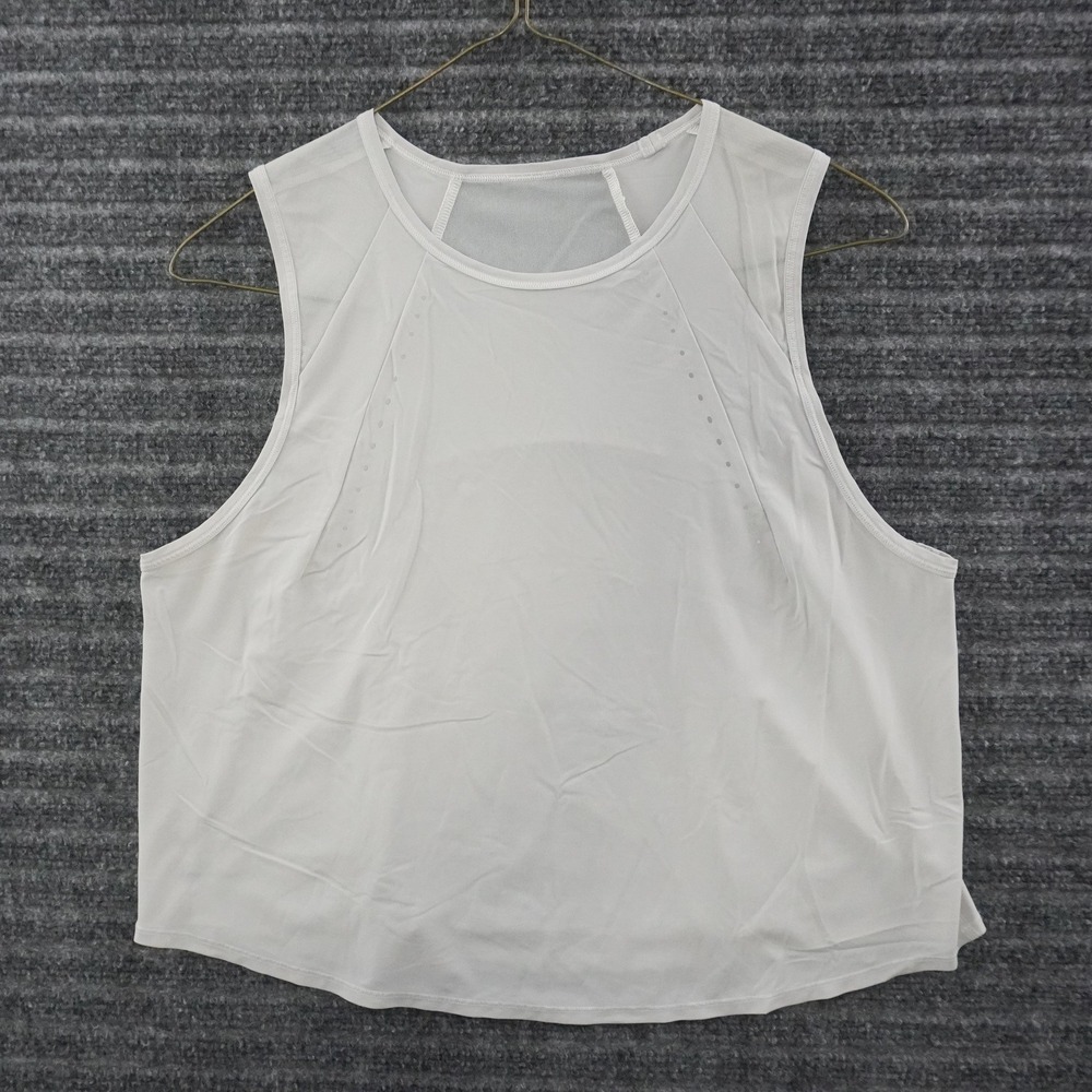 Lululemon Sculpt Tank Top Womens 6 White Mesh Back Athletic Sleeveless